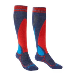 Bridgedale Junior Racer Merino Endurance Over Calf Socks -Turtle Fur Store 710558322SkiJuniorRacerMerinoPerformanceOverCalfDenim Flamepr