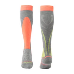 Bridgedale Junior Racer Merino Endurance Over Calf Socks -Turtle Fur Store 710558323SkiJuniorRacerMerinoPerformanceOverCalfGrey Neonfb