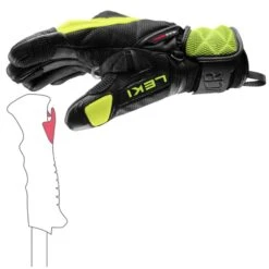 Leki WCR Venom 3D JR Race Gloves- OPEN BOX RETURN -Turtle Fur Store LK 654801701 3