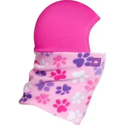 Turtle Fur Kids Playful Prints Fleece Shellaclava® -Turtle Fur Store Turtlefurpinkpaws25