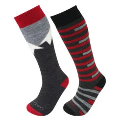 Lorpen Kids 2-Pack Ski Socks -Turtle Fur Store USG LORPEN KIDS 2 PACK RED