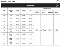 Arctix Women's Insulated Snowpants - Plus Sizes -Turtle Fur Store artixsizechartwomens c1ae31cf 7761 428a 89c7 72abc080c456